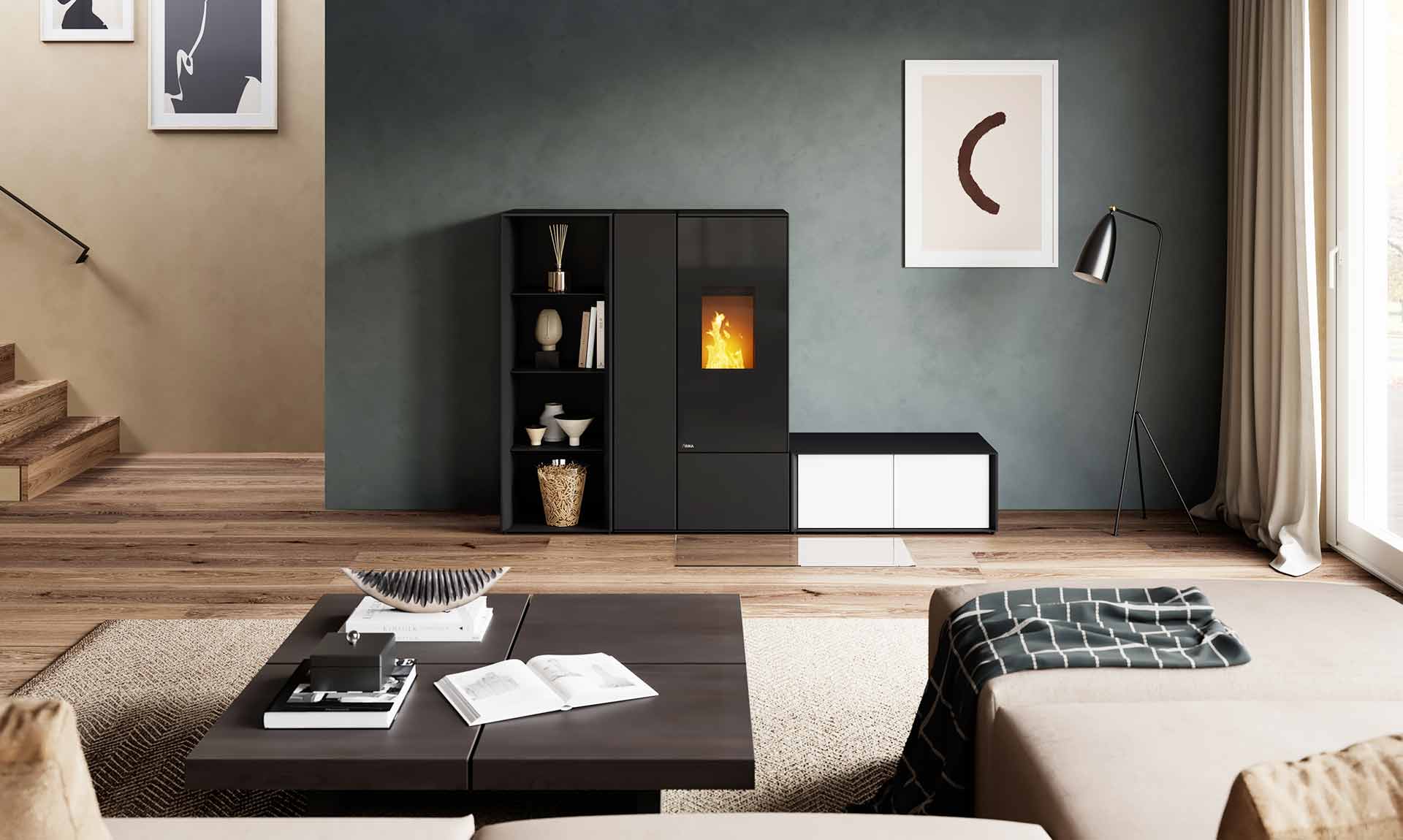 Poêle à granulés à convection naturelle