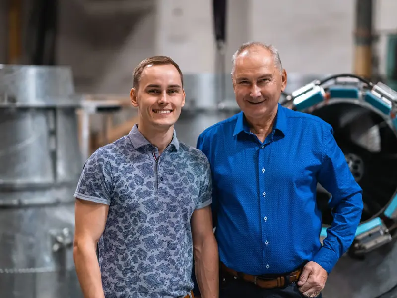 Josef HEIN fondateur de Romotop et son fils