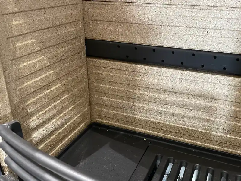 Intérieur en vermiculite d'un poêle à bois